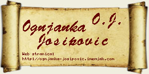 Ognjanka Josipović vizit kartica